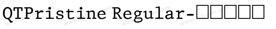 QTPristine Regular字体转换